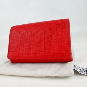Authentic LOEWE anagram wallet leather [Used]